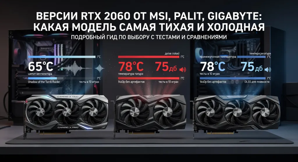 Версии RTX 2060 от MSI, Palit, Gigabyte: какая модель самая тихая и холодная: подробный гид по выбору с тестами и сравнениями