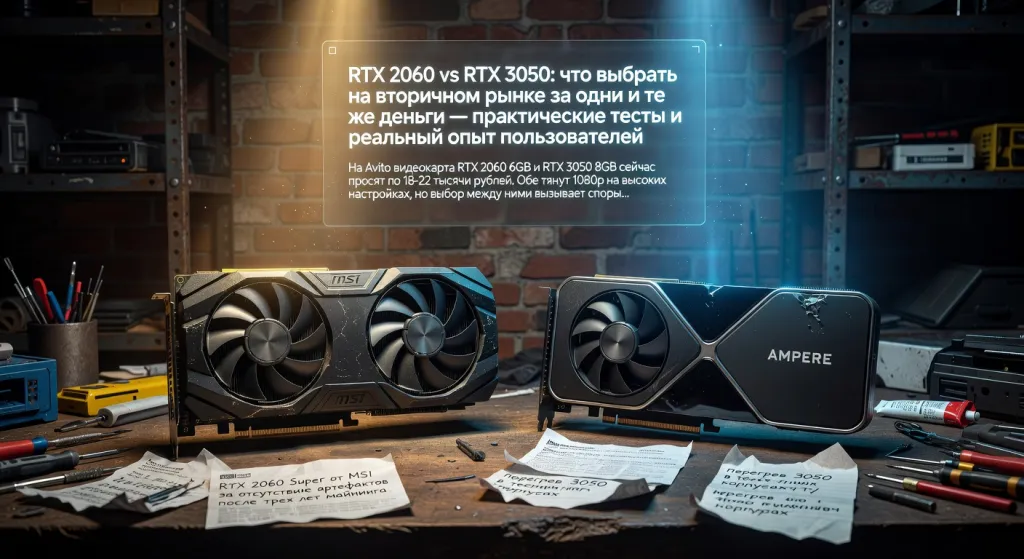 RTX 2060 vs RTX 3050: что выбрать на вторичном рынке за одни и те же деньги — практические тесты и реальный опыт пользователей