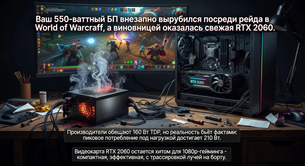 Энергопотребление и БП для RTX 2060: какой блок питания реально нужен под эту карту