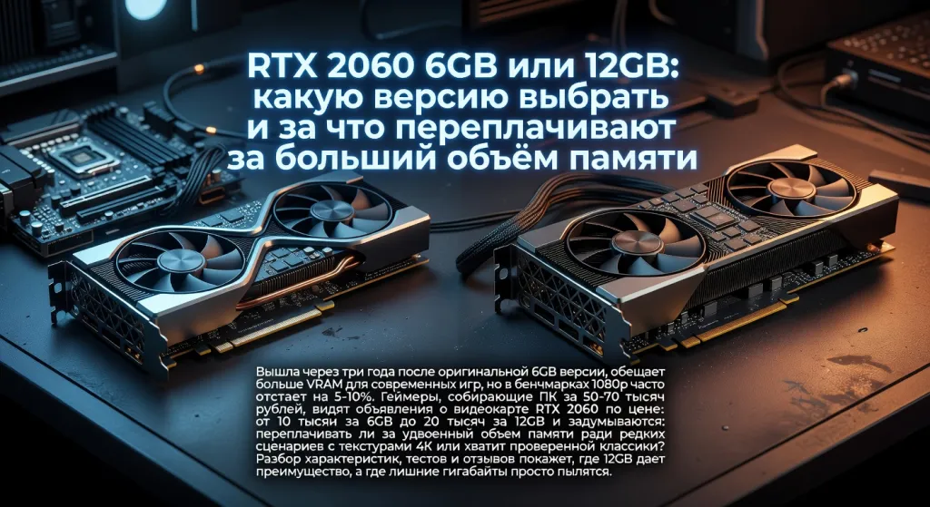 RTX 2060 6GB или 12GB: какую версию выбрать и за что переплачивают за больший объём памяти
