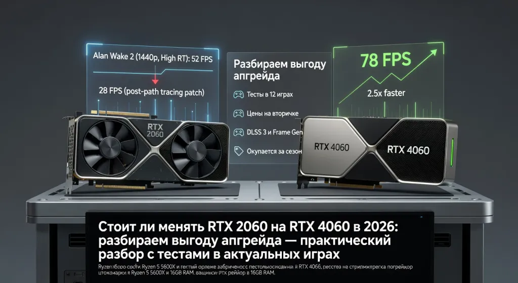 Стоит ли менять RTX 2060 на RTX 4060 в 2026: разбираем выгоду апгрейда — практический разбор с тестами в актуальных играх