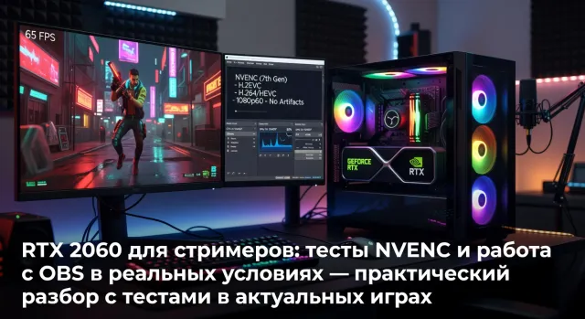 RTX 2060 для стримеров: тесты NVENC и работа с OBS в реальных условиях — практический разбор с тестами в актуальных играх