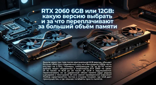 RTX 2060 6GB или 12GB: какую версию выбрать и за что переплачивают за больший объём памяти